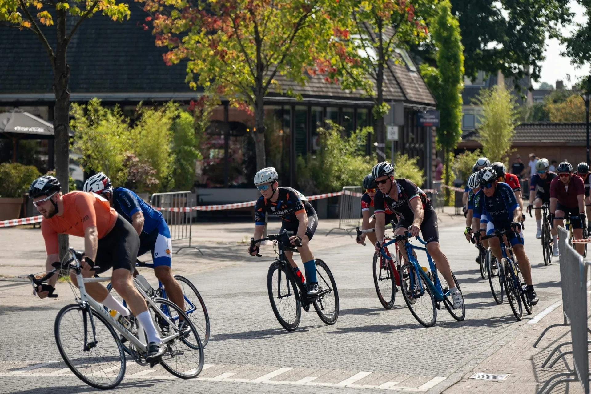 Cyclists at the charity event